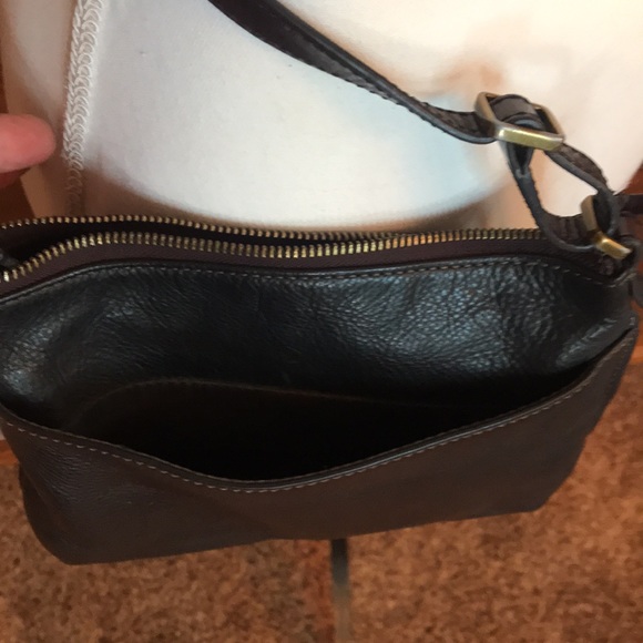 VINTAGE FOSSIL LEATHER CROSSBODY BAG - Picture 11 of 13